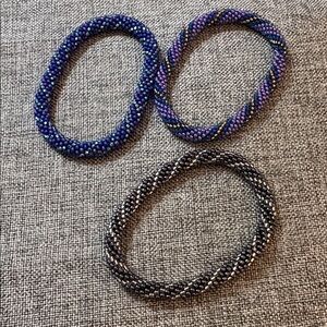 Set of Three Beaded Bracelets